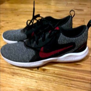 Men Nike flex size 12 black gray and red Sneakers